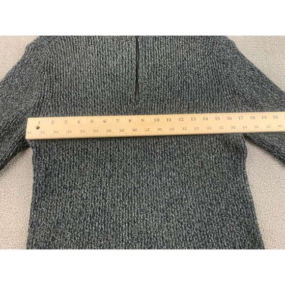 Converse Knit Sweater Women Small Gray Quarter Half Zip Long Sleeve One Star Rib - Picture 6 of 9